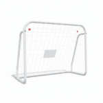 But de football avec filet blanc 125 × 96 × 60 cm acier