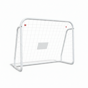 But de football avec filet blanc 125 × 96 × 60 cm acier