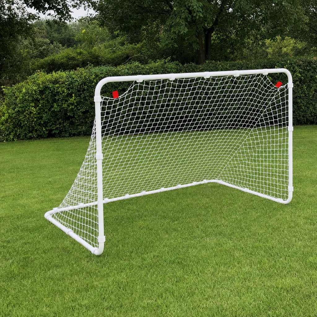 But de football blanc 122 × 81 × 81 cm avec filet – Image 2