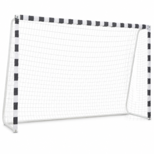 But de football grand format 300 × 200 × 90 cm noir et blanc